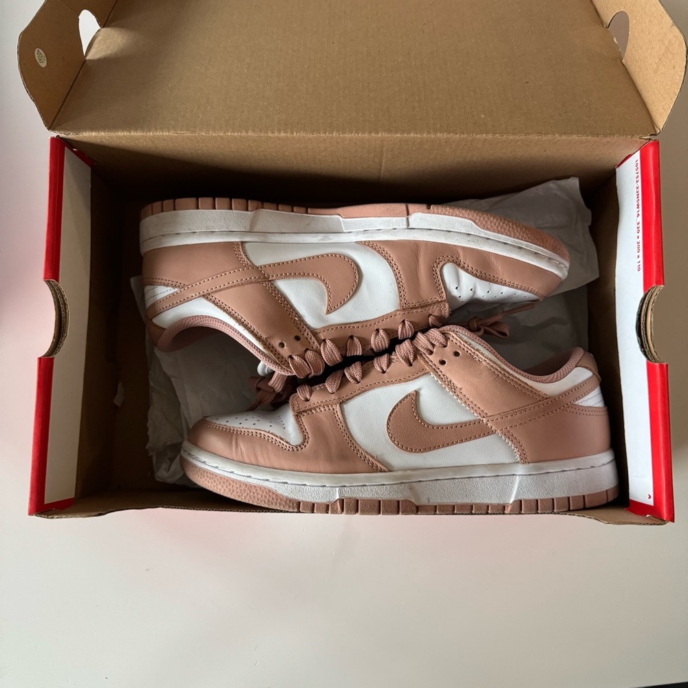 Nike Dunk Low in Blush Pink and White